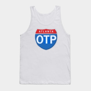 Atlanta Outside The Perimeter Road Sign Tank Top